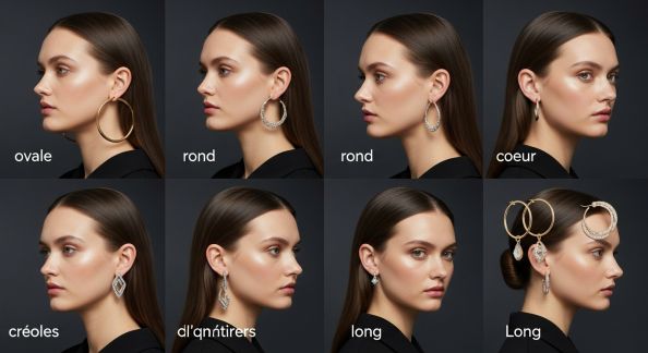 Le guide des boucles d’oreilles selon la forme du visage