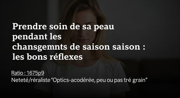 Prendre soin de sa peau pendant les changements de saison : les bons réflexes