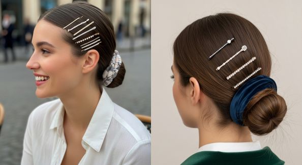 Le retour des chouchous et barrettes : comment les intégrer à son look