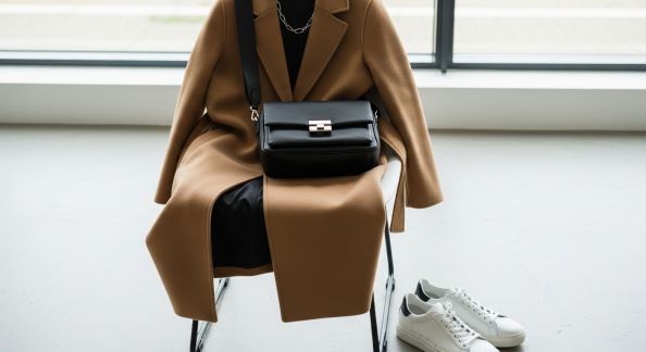 Associer le manteau camel à des pièces modernes