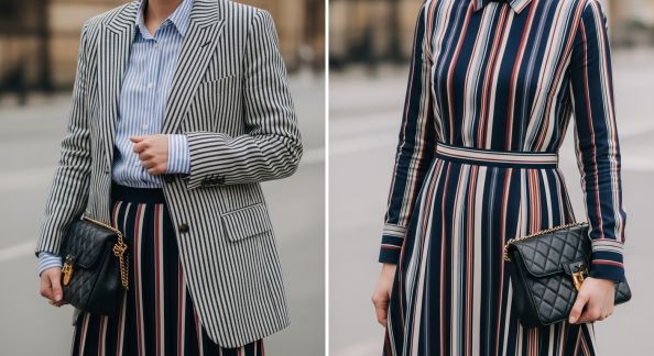 Apporter une touche graphique à sa tenue avec des rayures