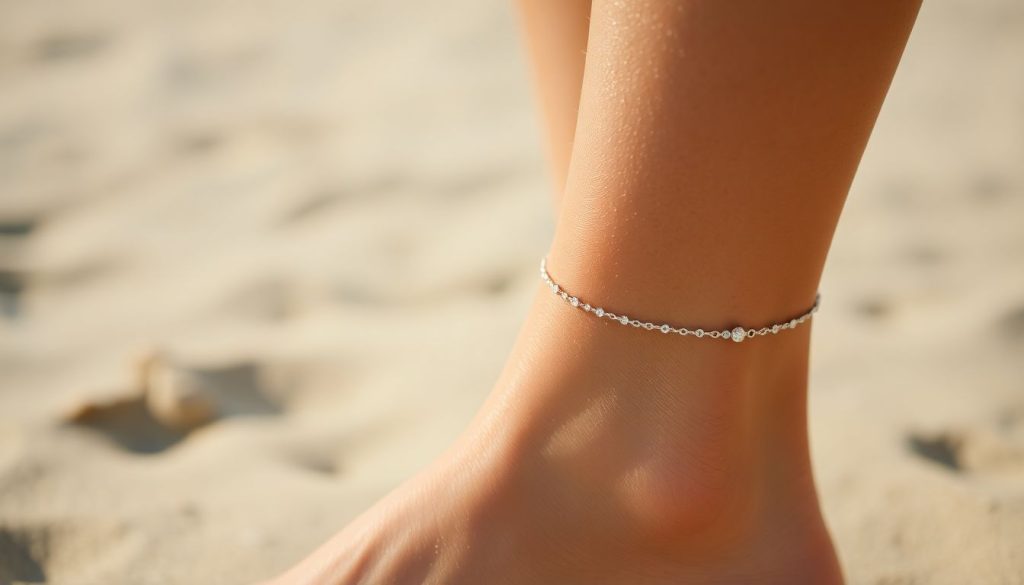 Chaine de cheville en argent : l'accessoire indispensable pour un look estival chic et raffiné