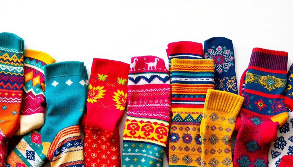 chaussettes à motifs
