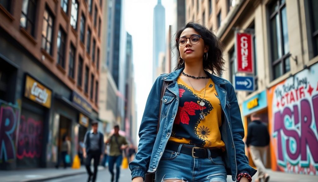femme look urbaine