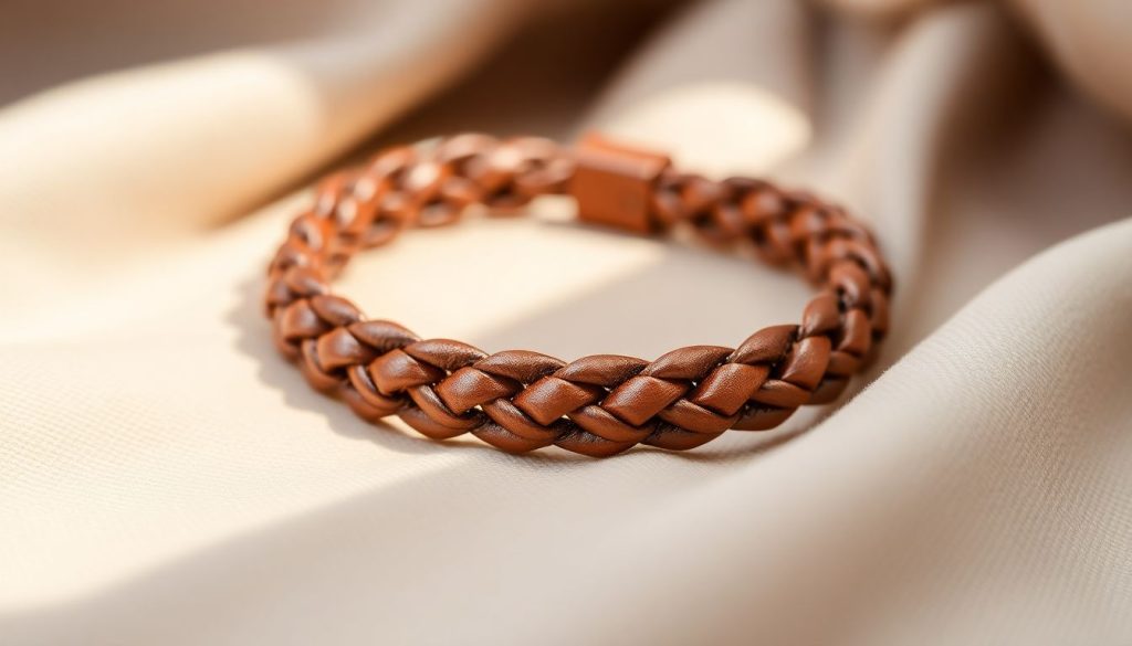 Bracelet en cuir tressé : l'accessoire casual chic qui fait craquer les femmes
